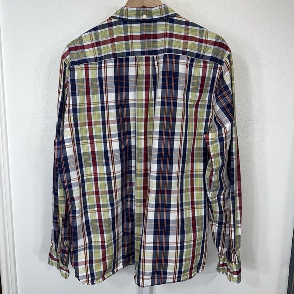 Brooks Brothers Men's XL Red Fleece LS Button Down Plaid 100% Cotton Casual - Picture 4 of 8